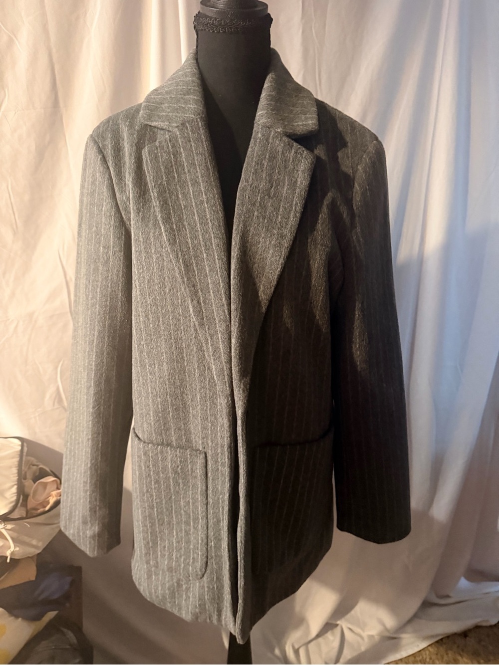 Universal Thread Charcoal Gray Pinstripe Blazer